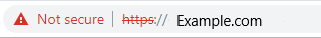 Not Secure Browser Warning