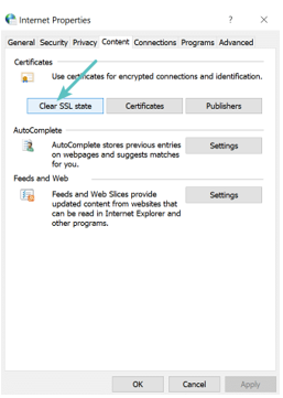 Internet Properties Options