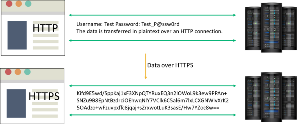 A port 443 graphic representing the HTTPS encryption works