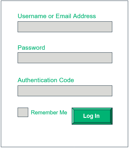 An example of a login page