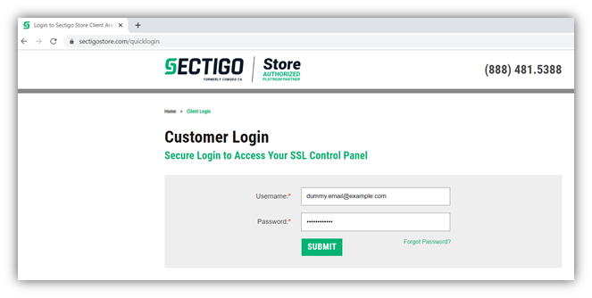 Screenshot for the cybersecurity for startups tip showcasing a secure login field