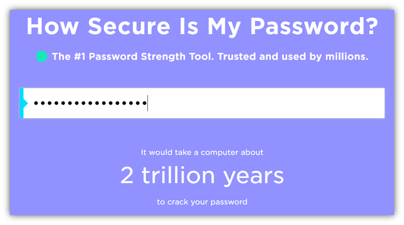 Screenshot of security.org's password checker tool