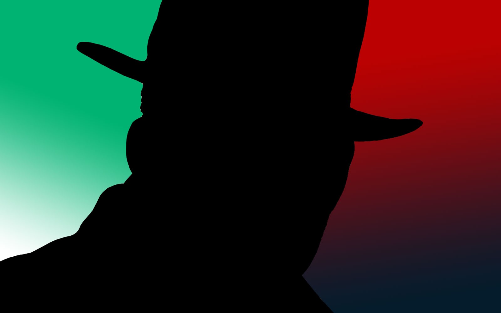 man in top hat silhouette profile