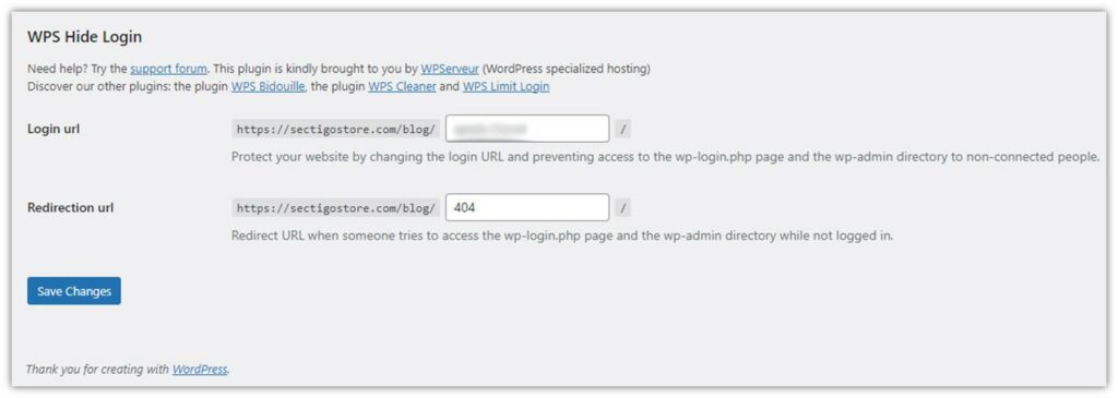 WordPress security tips graphic: A screenshot that shows how to change your login URL settings in WordPress