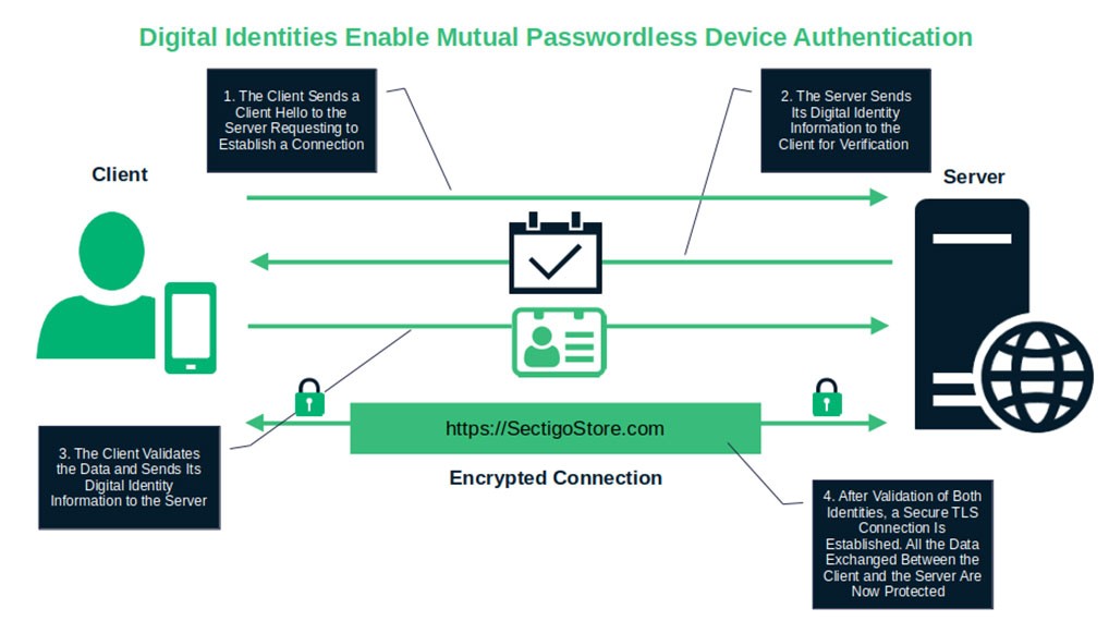 An example illustration that shows how passwordless authentication works