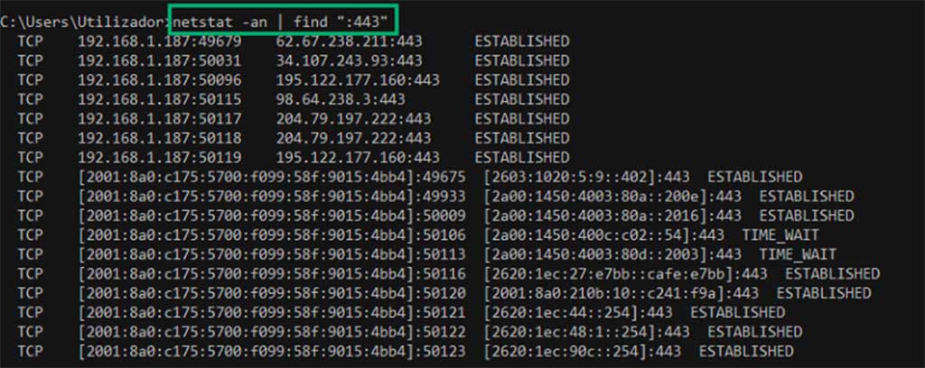 A demonstration of how to check whether port 443 is open