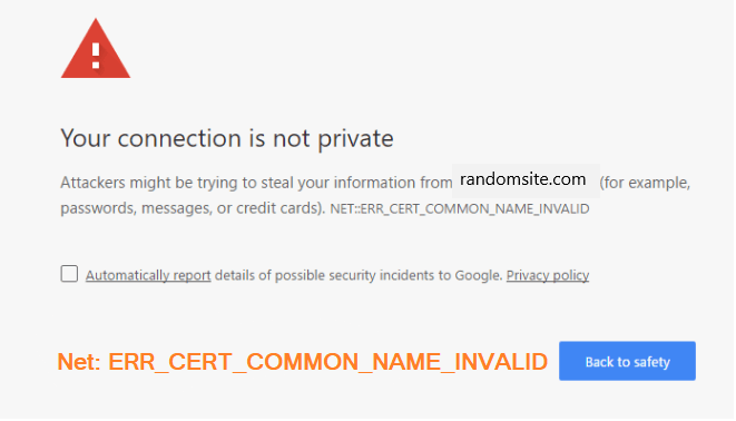 avast certificate error mail