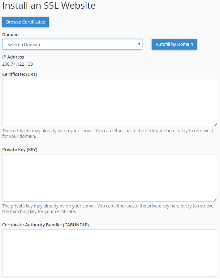 Install Comodo SSL on GoDaddy