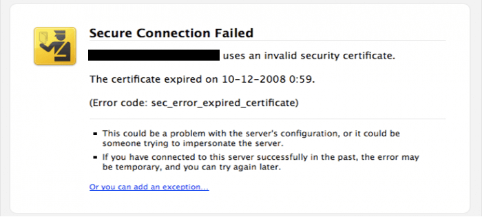 avast server certificate revoked popup