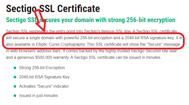 sectigo ssl certificate