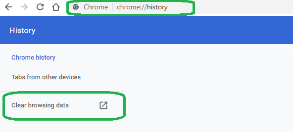 Clear Browser History in Google Chrome