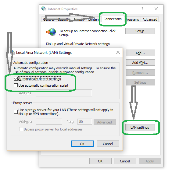 LAN settings