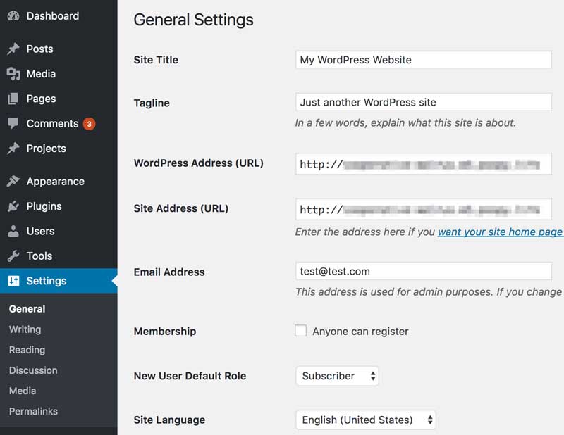 WP Settings for HTTPS Protocol