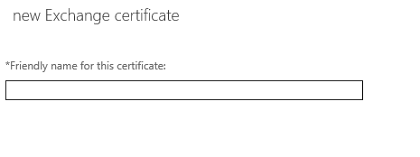 Enter Your Certificate Name